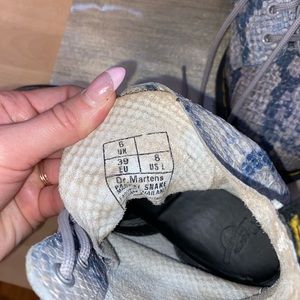 Limited edition blue&grey snakeskin dr.martens worn twice- in perfect condition!